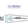 imageAvery HeavyDuty Industrial SDS Binder 15 OneTouch EZD Rings 400Sheet Capacity YellowRed Border 1895015