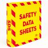 imageAvery HeavyDuty Industrial SDS Binder 15 OneTouch EZD Rings 400Sheet Capacity YellowRed Border 1895015