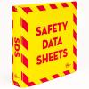 imageAvery HeavyDuty Industrial SDS Binder 15 OneTouch EZD Rings 400Sheet Capacity YellowRed Border 1895015