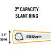 imageAvery HeavyDuty Industrial SDS Binder 15 OneTouch EZD Rings 400Sheet Capacity YellowRed Border 189502