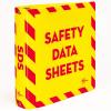 imageAvery HeavyDuty Industrial SDS Binder 15 OneTouch EZD Rings 400Sheet Capacity YellowRed Border 189502