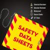 imageAvery HeavyDuty Industrial SDS Binder 15 OneTouch EZD Rings 400Sheet Capacity YellowRed Border 189503