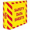 imageAvery HeavyDuty Industrial SDS Binder 15 OneTouch EZD Rings 400Sheet Capacity YellowRed Border 189503