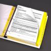 imageAvery HeavyDuty Industrial SDS Binder 15 OneTouch EZD Rings 400Sheet Capacity YellowRed Border 189503