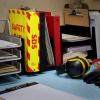 imageAvery HeavyDuty Industrial SDS Binder 15 OneTouch EZD Rings 400Sheet Capacity YellowRed Border 189503