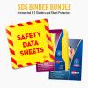 imageAvery HeavyDuty Industrial SDS Binder 15 OneTouch EZD Rings 400Sheet Capacity YellowRed Border 1895035
