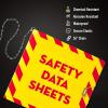 imageAvery HeavyDuty Industrial SDS Binder 15 OneTouch EZD Rings 400Sheet Capacity YellowRed Border 1895035