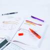 imageAvery HiLiter DeskStyle Highlighters Smear Safe Ink Chisel Tip 12 Fluorescent Orange Highlighters 2405012 Count Pack of 1