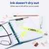 imageAvery HiLiter PenStyle Highlighters Smear Safe Ink Chisel Tip 12 Fluorescent Yellow Highlighters 2359112 Count Pack of 6