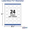 imageAvery High Visibility Round Labels Sure Feed Technology 123quot Diameter White Customizable Blank Labels Laser Printable 600 Total 52931 200 labels