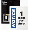 imageAvery Industrial Outdoor Vinyl Sign Labels 35quot x 5quot Permanent Laser Printable White 100 Blank Signs 61550