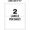 imageAvery Industrial Outdoor Vinyl Sign Labels 5quot x 7quot Permanent Laser Printable White 50 Blank Signs 61551