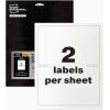 imageAvery Industrial Outdoor Vinyl Sign Labels 5quot x 7quot Permanent Laser Printable White 50 Blank Signs 61551