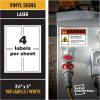 imageAvery Industrial Outdoor Vinyl Sign Labels 7quot x 10quot Permanent Laser Printable Notice Sign Header 15 Blank Signs 61555