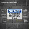 imageAvery Industrial Outdoor Vinyl Sign Labels 7quot x 10quot Permanent Laser Printable Notice Sign Header 15 Blank Signs 61555
