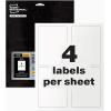 imageAvery Industrial Outdoor Vinyl Sign Labels 7quot x 10quot Permanent Laser Printable Notice Sign Header 15 Blank Signs 61555