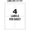 imageAvery Industrial Outdoor Vinyl Sign Labels 7quot x 10quot Permanent Laser Printable Notice Sign Header 15 Blank Signs 61555