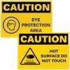 imageAvery Industrial Outdoor Vinyl Sign Labels 7quot x 10quot Permanent Laser Printable Safety Yellow 15 Blank Signs 61554