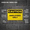 imageAvery Industrial Outdoor Vinyl Sign Labels 7quot x 10quot Permanent Laser Printable Safety Yellow 15 Blank Signs 61554