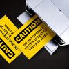 imageAvery Industrial Outdoor Vinyl Sign Labels 7quot x 10quot Permanent Laser Printable Safety Yellow 15 Blank Signs 61554