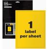 imageAvery Industrial Outdoor Vinyl Sign Labels 7quot x 10quot Permanent Laser Printable Safety Yellow 15 Blank Signs 61554