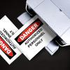 imageAvery Industrial Outdoor Vinyl Sign Labels 7quot x 10quot Permanent Laser Printable White 25 Blank Signs 61552
