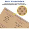 imageAvery Kraft Brown Square Labels Sure Feed Technology 25quot x 25quot 135 Kraft Brown Labels LaserInkjet Printable450 labels