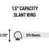 imageAvery Magnetic Hanging Binder Rings 15 Inch Slant Rings 3 Ring Binder Mechanism 777156 Pack
