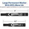 imageAvery MarksALot Permanent Markers Large DeskStyle Size Chisel Tip Water and Wear Resistant 12 Assorted Markers 24800