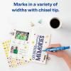 imageAvery MarksALot Permanent Markers Large DeskStyle Size Chisel Tip Water and Wear Resistant 12 Blue Markers 0888612 Count Pack of 2
