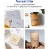 imageAvery Matte Clear Round Labels Sure Feed Technology 15quot Diameter 200 Matte Clear Labels PrinttoTheEdge LaserInkjet Printable500 labes