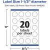 imageAvery Matte Clear Round Labels Sure Feed Technology 15quot Diameter 200 Matte Clear Labels PrinttoTheEdge LaserInkjet Printable500 labes