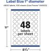 imageAvery Matte White Round Labels Sure Feed Technology 1quot Diameter 1200 Matte White Printable Labels4 800 Labels