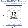 imageAvery Matte White Round Labels Sure Feed Technology 225quot Diameter 300 Matte White Printable Labels600 Labels