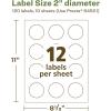 imageAvery Matte White Round Labels Sure Feed Technology 2quot Diameter 300 Matte White Printable Labels120 labels