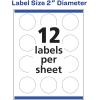 imageAvery Matte White Round Labels Sure Feed Technology 2quot Diameter 300 Matte White Printable Labels300 labels