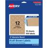 imageAvery Matte White Round Labels Sure Feed Technology 2quot Diameter 300 Matte White Printable Labels600 labels