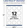 imageAvery Matte White Round Labels Sure Feed Technology 2quot Diameter 300 Matte White Printable LabelsGlossy Clear