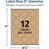 imageAvery Matte White Round Labels Sure Feed Technology 2quot Diameter 300 Matte White Printable LabelsKraft Brown