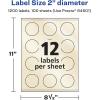 imageAvery Matte White Round Labels Sure Feed Technology 2quot Diameter 300 Matte White Printable LabelsPearlized Ivory