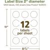 imageAvery Matte White Round Labels Sure Feed Technology 2quot Diameter 300 Matte White Printable LabelsRecycled