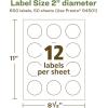 imageAvery Matte White Round Labels Sure Feed Technology 2quot Diameter 300 Matte White Printable LabelsRecycled