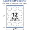 imageAvery Matte White Round Labels Sure Feed Technology 2quot Diameter 300 Matte White Printable LabelsRemovable