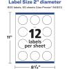 imageAvery Matte White Round Labels Sure Feed Technology 2quot Diameter 300 Matte White Printable LabelsWaterproof