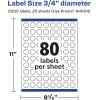 imageAvery Matte White Round Labels Sure Feed Technology 34quot Diameter 2000 Matte White Printable Labels2 000 Labels