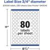 imageAvery Matte White Round Labels Sure Feed Technology 34quot Diameter 2000 Matte White Printable Labels20 000 Labels