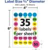 imageAvery Preprinted Removable Pricing Labels 34 Inch Round Labels Assorted Neon Colors NonPrintable 350 Pricing Stickers Total 5480