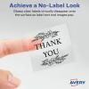 imageAvery Printable Blank Square Labels 2quot x 2quot Glossy Crystal Clear 120 Customizable Labels 22853Labels