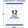 imageAvery Printable Round Labels with Sure Feed 2quot Diameter Glossy Clear 120 Customizable Labels 228252