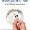 imageAvery Printable Sticker Paper 85quot x 11quot Matte White Repositionable Adhesive LaserInkjet Compatible 5 FullSize Label Sheets Great for Product Branding Cute Stickers Crafts and More 53202Matte White
